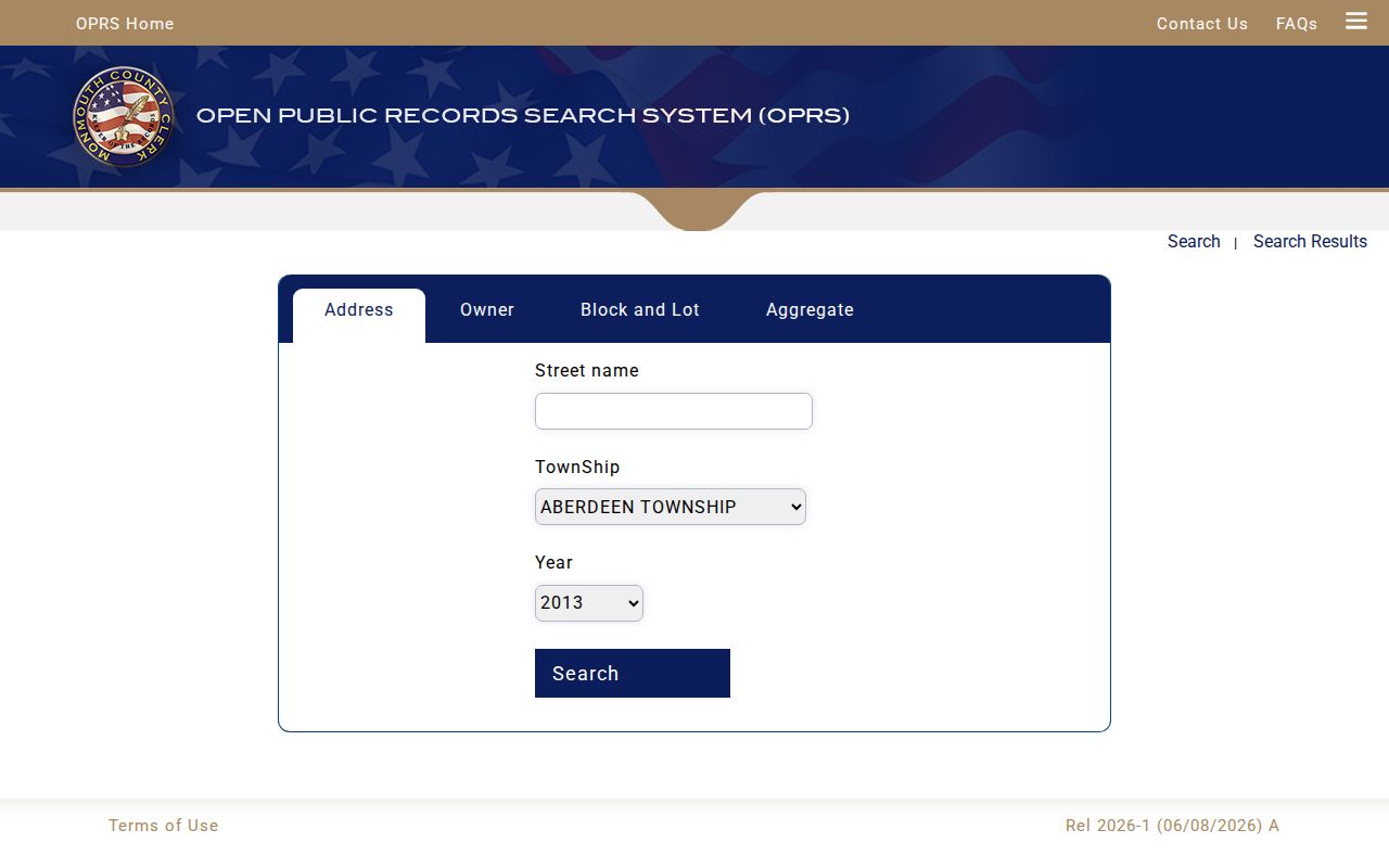 Wall ZIP code directory tax-roll search modes without a ZIP field