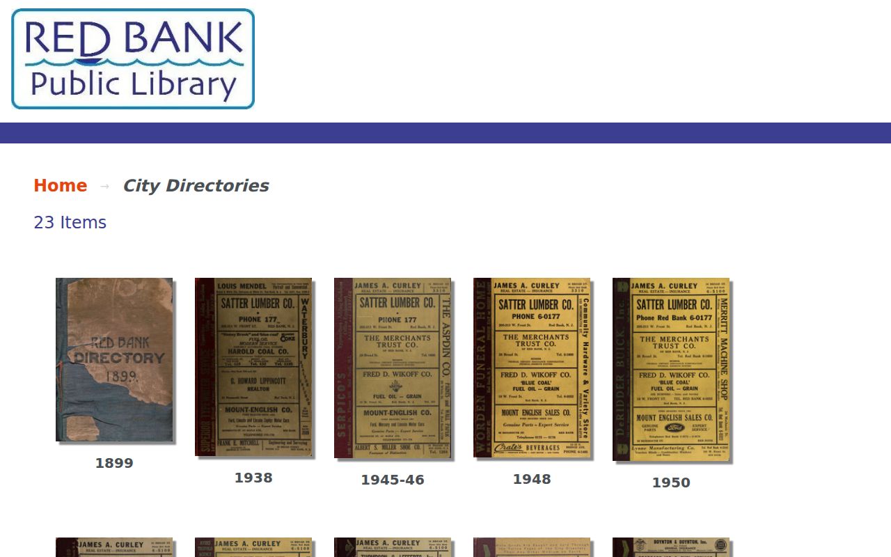 Wall residents directory regional digitized city directory collection